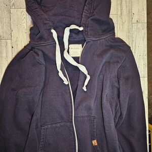 Doublju Navy Hoodie with Cream Accents